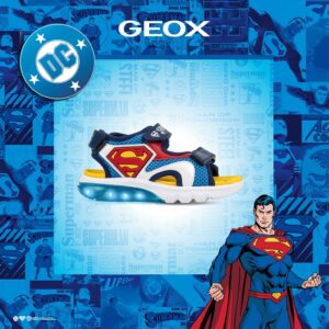 Geox sandale baieti cu LED Superman J65MXC 01454 C4320